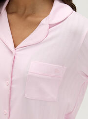 Ribbed modal long pyjama set